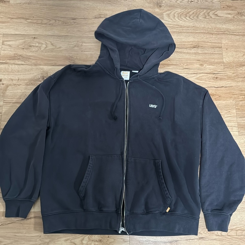 Black Faded Levi’s Zip Up